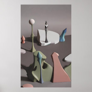 Inside Her Party Zone Diorama - Ken Gauge Art Poster