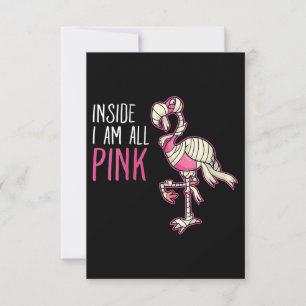 Inside I Am All Pink Flamingo Funny Flamingo Thank You Card