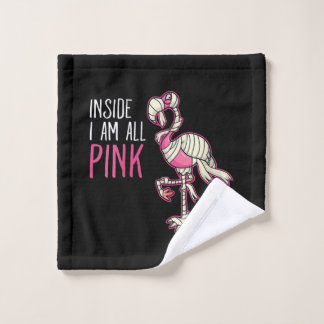 Inside I Am All Pink Flamingo | Funny Flamingo Wash Cloth