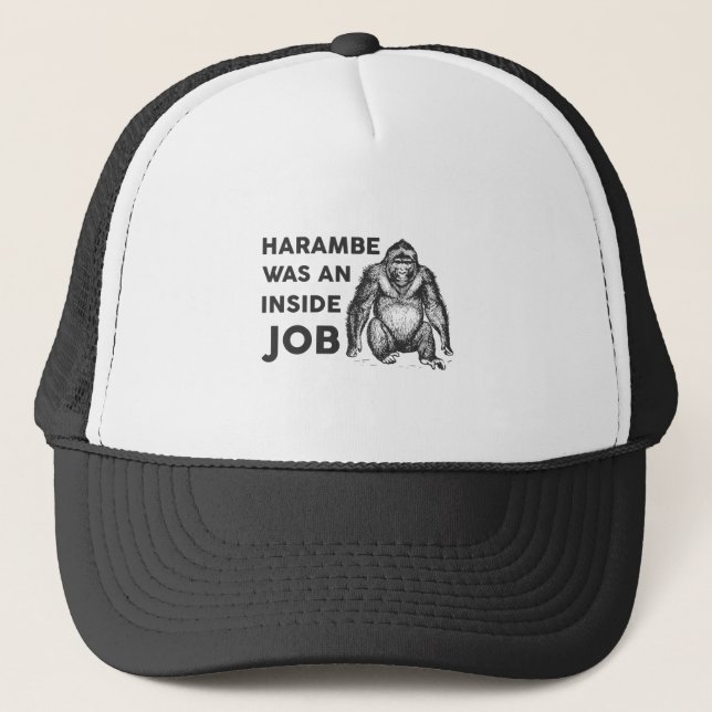 Inside Job Harambe Trucker Hat (Front)