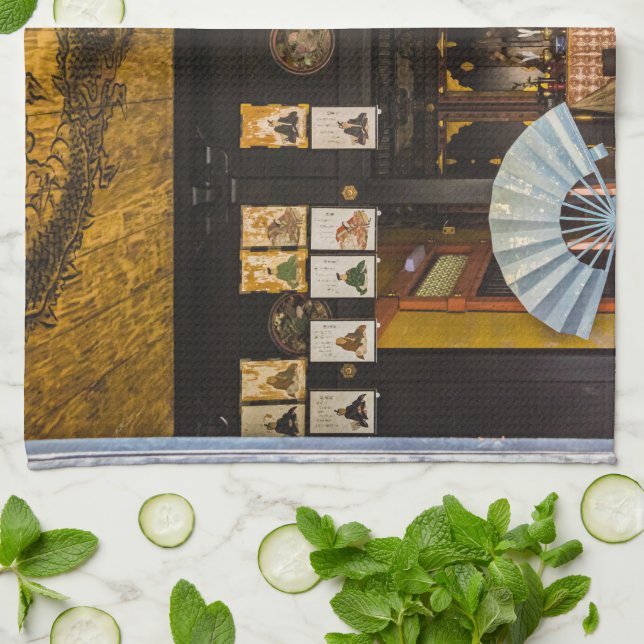 Inside Konchi-In temple, Kyoto Tea Towel (Folded)