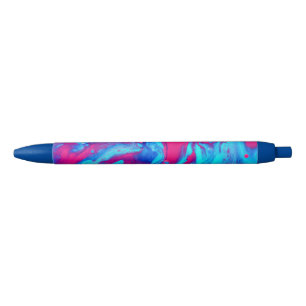 Inside of a lava lamp black ink pen