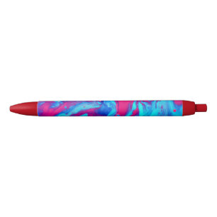 Inside of a lava lamp black ink pen