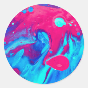 Inside of a lava lamp classic round sticker