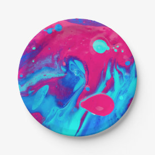 Inside of a lava lamp paper plate