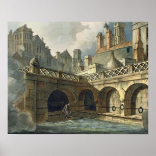 Inside of Queen's Bath, from 'Bath Illustrated by Poster