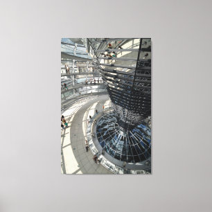 Inside of the glass dome of Reichstag building. Be Canvas Print