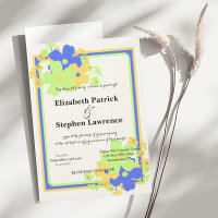 Inside Out Inspo yellow blue green elegant wedding