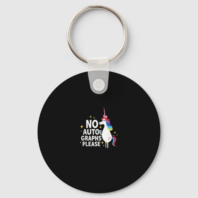 Inside Out - Rainbow Unicorn No Autographs Please  Key Ring (Front)