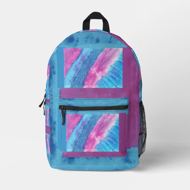 Inside Out The Purplue Printed Backpack (Front)