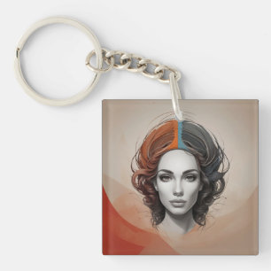 inside out vivid girl key ring
