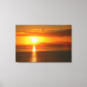 Inside Passage Sunset Canvas Print