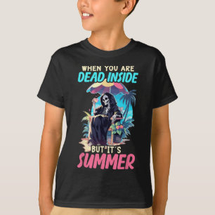 Inside Sarcastic Gothic Skeleton Halloween T-Shirt