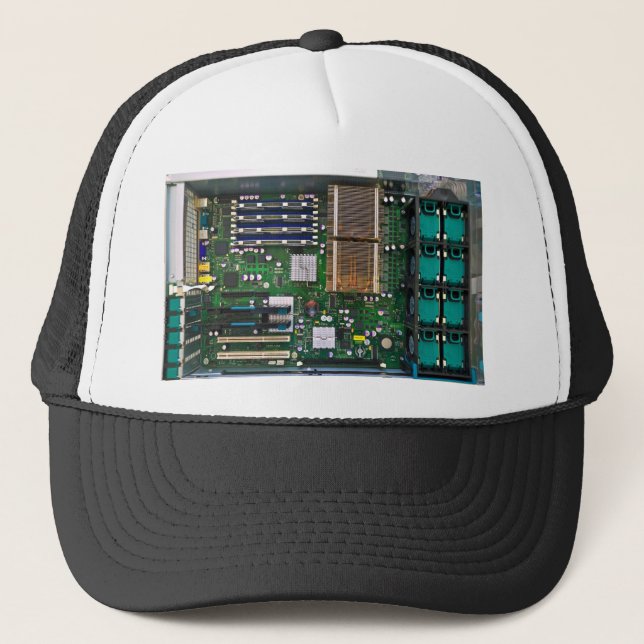 inside server computer trucker hat (Front)