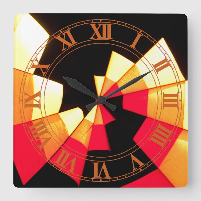 Inside the balloon square wall clock (Front)