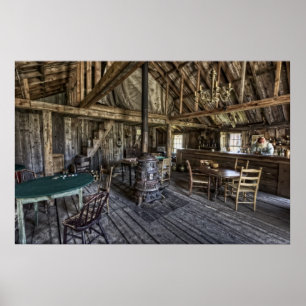 INSIDE the CRITERION HALL SALOON - MONTANA Poster