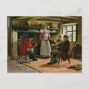 Inside the Lygon Arms, Broadway, 1896 Postcard