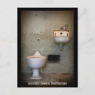 Inside the Prison Cell at The Rock, Alcatraz, Postcard