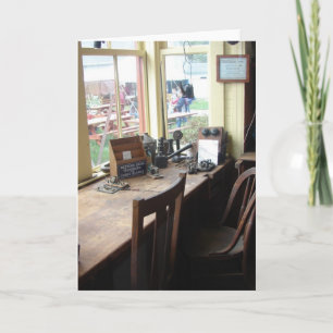 Inside the Train Depot Card