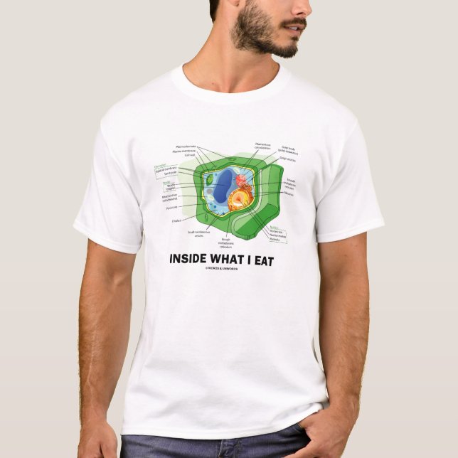 Inside What I Eat (Plant Cell Vegetarian Humour) T-Shirt (Front)