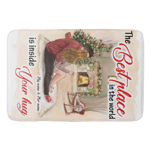 Inside Your Hug Blanket Couple Valentine Gift Bath Mat