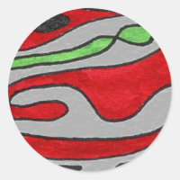 "Insides Out" Abstract Design Sticker