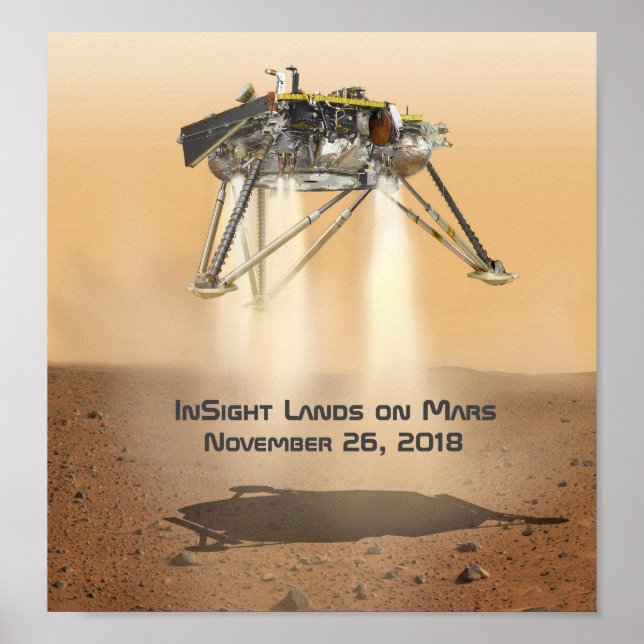 InSight Landing on Mars Poster (Front)