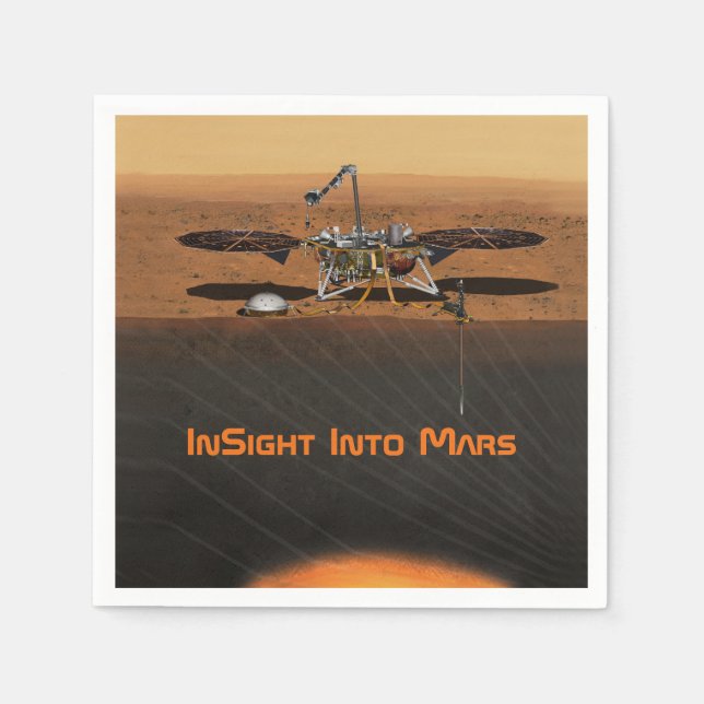 InSight Mars Lander Mission Napkin (Front)