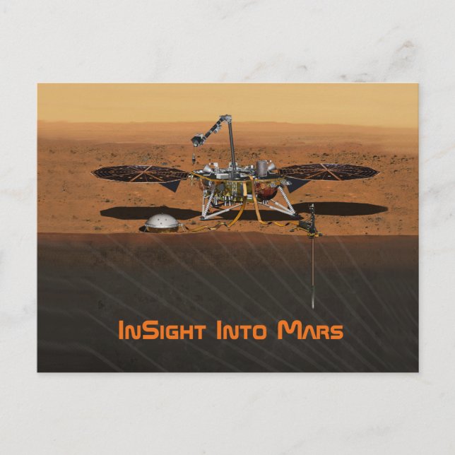 InSight Mars Lander Mission Postcard (Front)