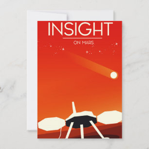 Insight Mars Lander Space Art Invitation