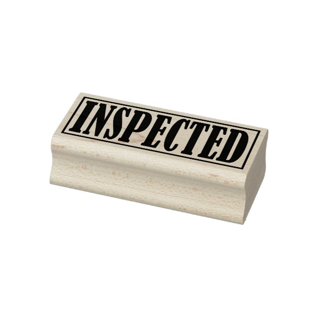 Inspected Business Office Framed Simple Word Rubber Stamp (Stamp)