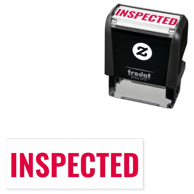 INSPECTED Business Text Template Self-inking Stamp (In Situ)