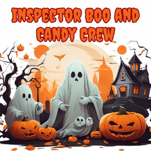 Inspector Boo and Candy Crew Halloween T-Shirt