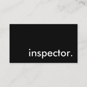 inspector. business card
