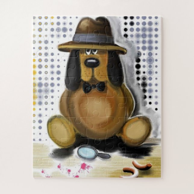 Inspector Dog Jigsaw Puzzle Fun Gift (Vertical)