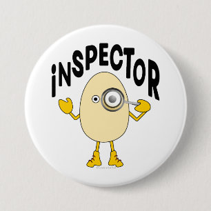 Inspector Egghead Text 7.5 Cm Round Badge