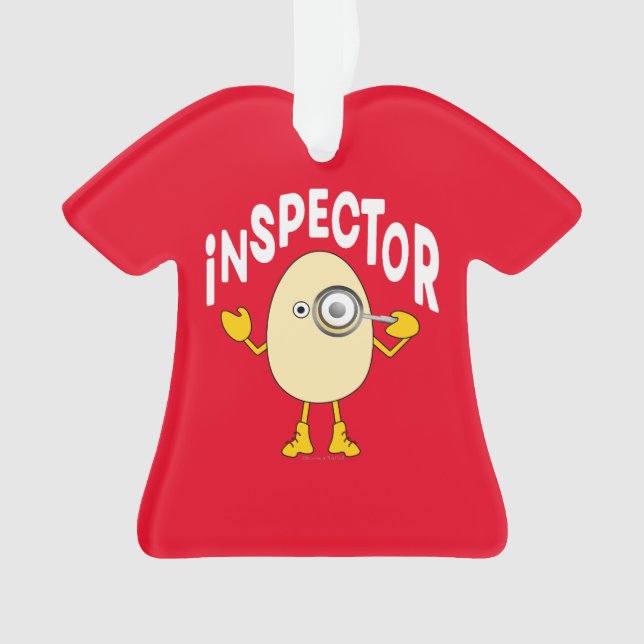 Inspector Egghead Text Ornament (Front)