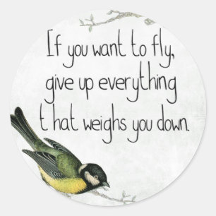 Inspiration and encouragement classic round sticker