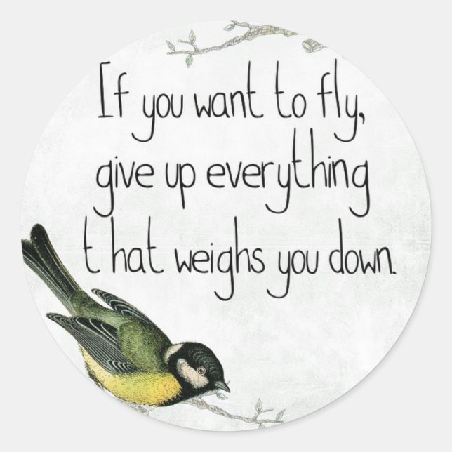 Inspiration and encouragement classic round sticker (Front)