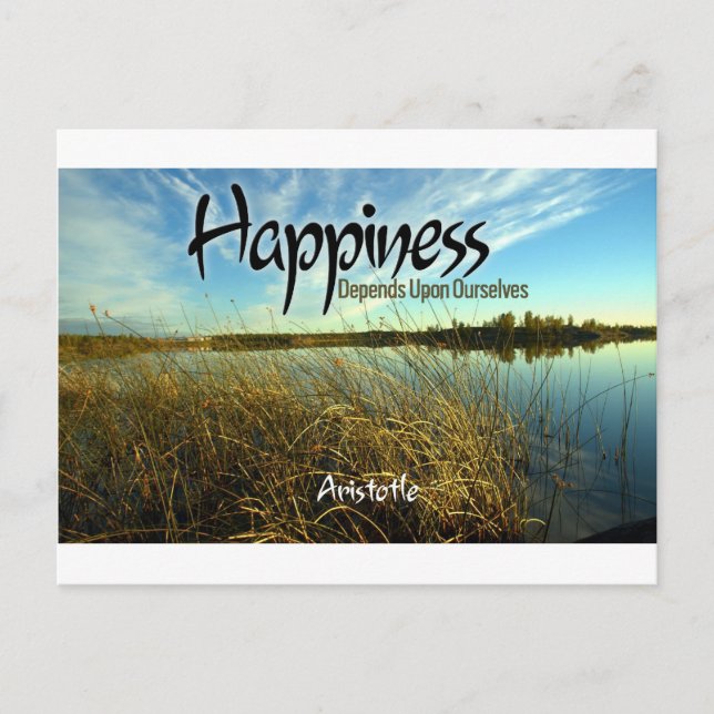 Inspiration -- Aristotle and Happiness Postcard (Front)