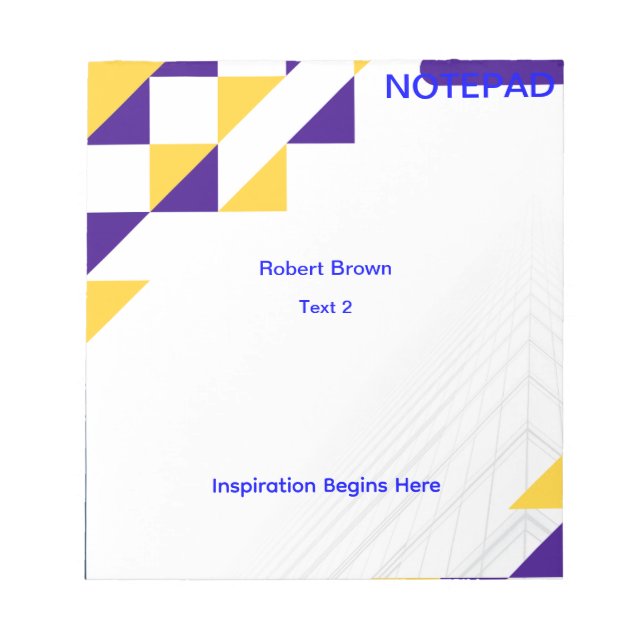 Inspiration begins here. Note pad for all (Front)