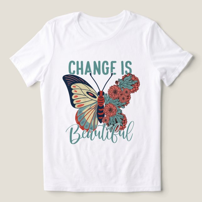Inspiration change beautiful word art Tri-Blend shirt (Design Front)