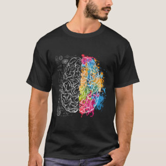 Inspiration Colourful Brain Science Art Long Sleev T-Shirt