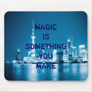 Inspiration hope quote city night mouse pad