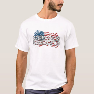 Inspiration Motivation - Courage Is Contagious USA T-Shirt