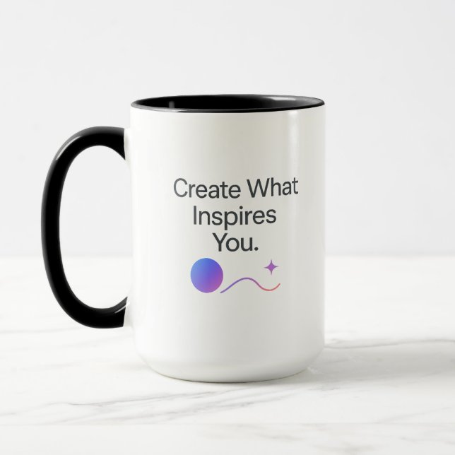 Inspiration Mug for Creatives – Minimal Design (Left)