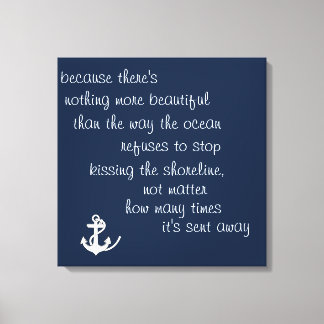 Inspiration Ocean Quote Canvas Print
