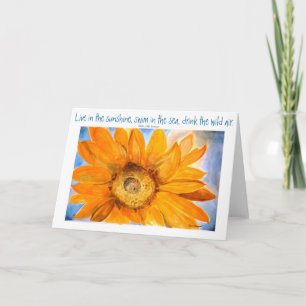Inspiration Poetry Sunflower Greeting Card