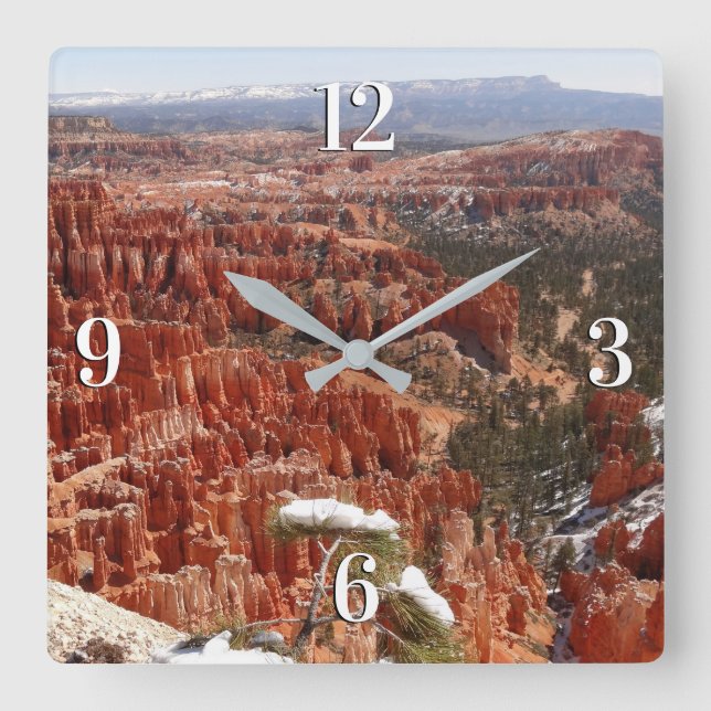 Inspiration Point at Bryce Canyon I Square Wall Clock (Front)