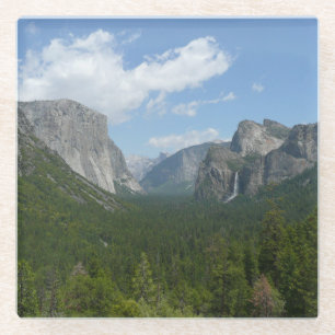 Inspiration Point in Yosemite National Park Glass Coaster